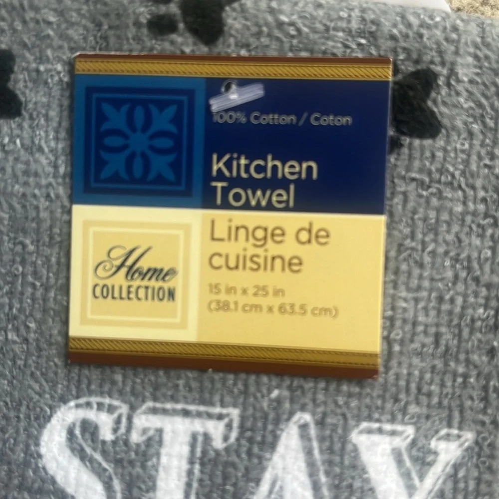 Gray and White stay pawsitive Kitchen Set